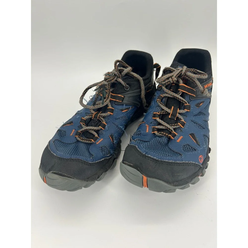 Merrell All Out Blaze Aero Sport Men's 10 Blue Orange Vibram Trail Water Shoes